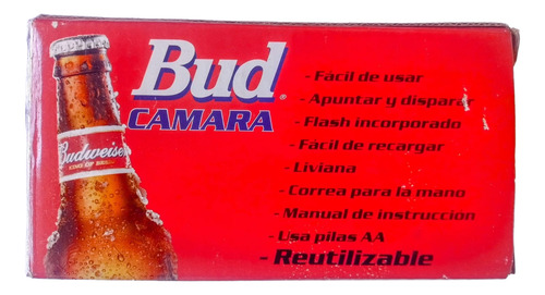 Camara De Fotos Budweiser De Coleccion 35 Mn Impecable Blanco