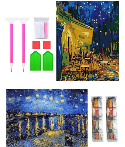 Kit De 2 Piezas Dotz Pintura De Diamantes Bricolaje Van Gogh