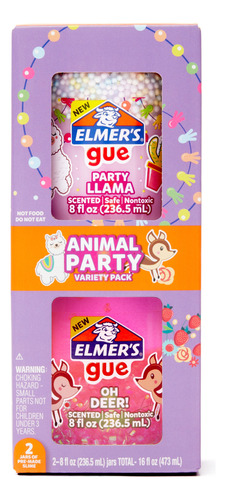 Slime Animal Party Elmers 2 Piezas Con Aroma