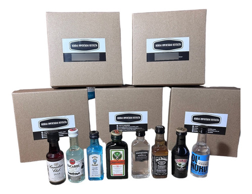 Pack Miniaturas Surtidas Vodka Gin Whisky X 8