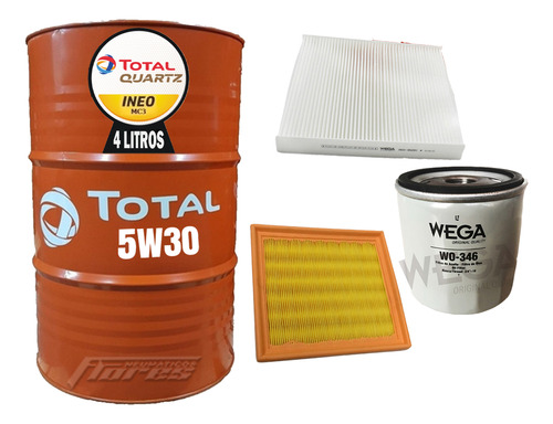Cambio Aceite 5w30 4l + Kit Filtro Vw Golf Vii 1.6 Variant