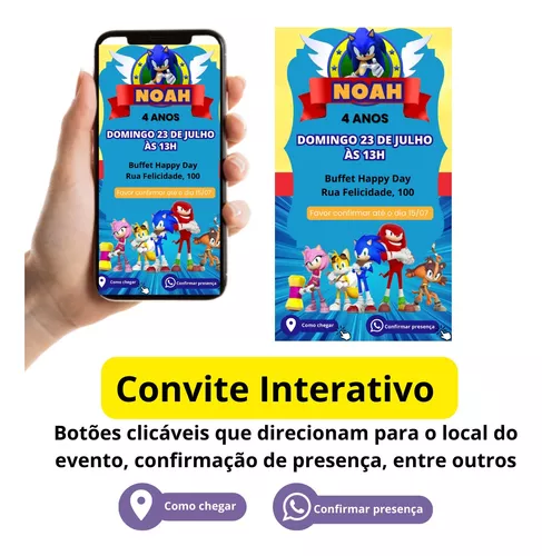 Convite Sonic – Interativa Mundo Digital