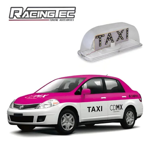 Copete Torreta Para Taxi Con Luz Led Aw Transparente