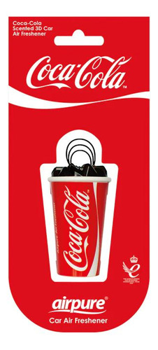Aromatizante Odorizante Coca-cola Copo 3d Cor Vermelho