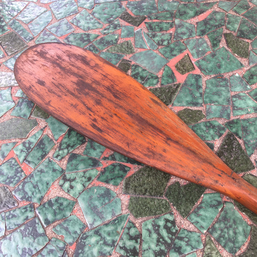 Viejo Remo En Madera Con Gancho Robador En Aluminio (Usado)