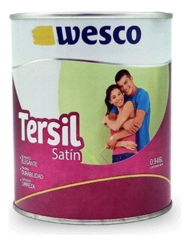 Pintura Tersil Satinado Blanco Litro Wesco Para Interior Y