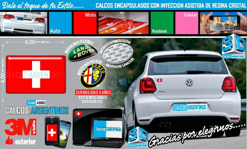 Bandera Suiza Encapsulada C/ Relieve Vinilo 3m Exterior