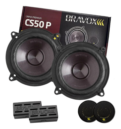 Kit 2 Vias Alto Falante Bravox 02  Cs50 P 5 Polegadas