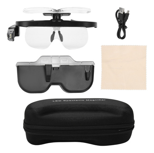 Lupa Frontal, Lentes De Aumento Recargables Led 2
