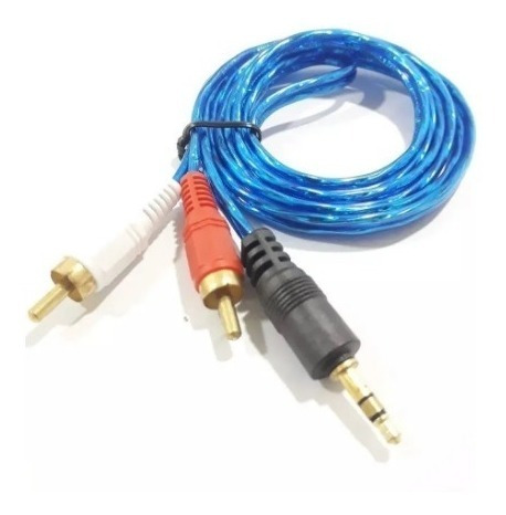Imagen 1 de 2 de Cable 2×1 Desoxigenado 2 Rca/1×3.5mm