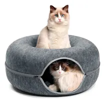 Comprar Cama Tunel Rascador Para Gatos Dona De Fieltro Suave 60 Cm ® Color Gris Oscuro