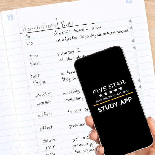 Libros De Composición Five Star + Aplicación De Estudio, ...