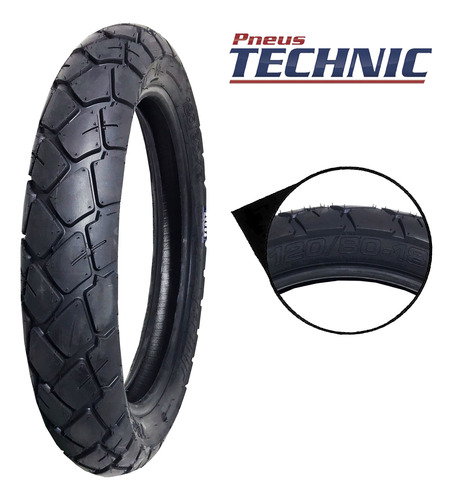 Pneu Traseiro Technic T&c Plus 62s 120/80-18 Tornado 250