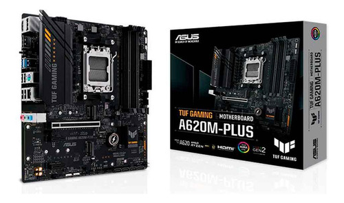 Placa Mãe Asus Tuf Gaming A620m-plus, Ddr5, Am5, Micro Atx