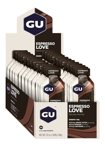 Gu Energy Gel Caja 24 Unidades Espresso Love Gel Energeticos