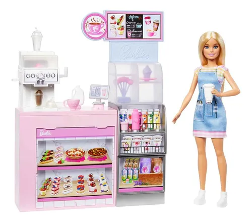 Cafeteria Da Barbie HXN94 Com Boneca E Acessórios Mattel