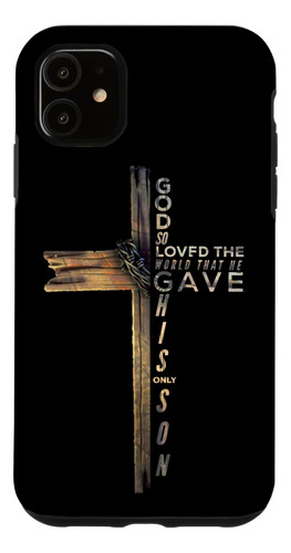 iPhone 11 Juan 3:16 Christian Cross Bible  B08dpnb8k4_290324