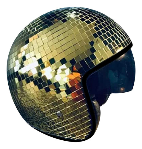 Casco W Mirror Ball Con Artículos De Fiesta Retráctiles