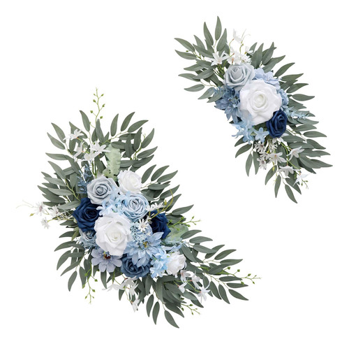 2x Flores Artificiales Swag Wedding Arch Flowers Set Para