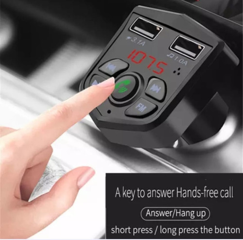 Imagen 9 de 10 de Transmisor Fm Bluetooth 5.0/ 3,1 A / 2x Usb