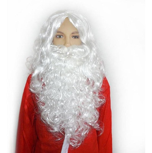 Imagen 1 de 2 de Barba Y Peluca  De Papa Noel Santa Claus Disfraz Navidad 