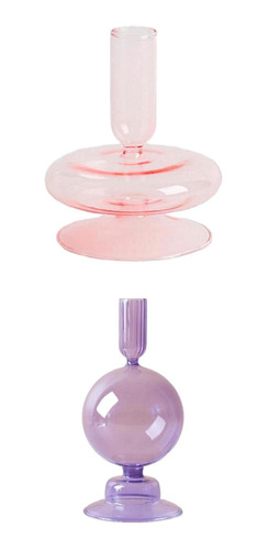 2X Portavelas De Vidrio Soporte De Flores Secas Decoración Navideña 2X Portavelas De Vidrio Soporte De Flores Secas Decoración Navideña