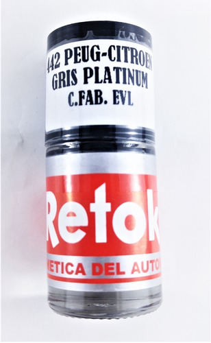 Pintura Retok Peugeot Citroen Gris Platinum Cod. Fab. Evl