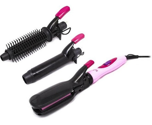 Imagen 8 de 10 de Modelador Gama Multistyler Alisador De Pelo Rizador Brushing Buclera Rulos Ondas Accesorios Cabello Planchita Plancha