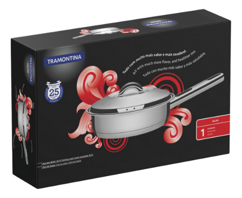 Sartén Tramontina De Acero Inoxidable Solar 20cm Inox