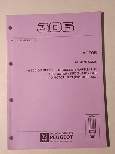 Manual Peugeot 306 Inyeccion Multipunto Motores Tu3jp - Xu10
