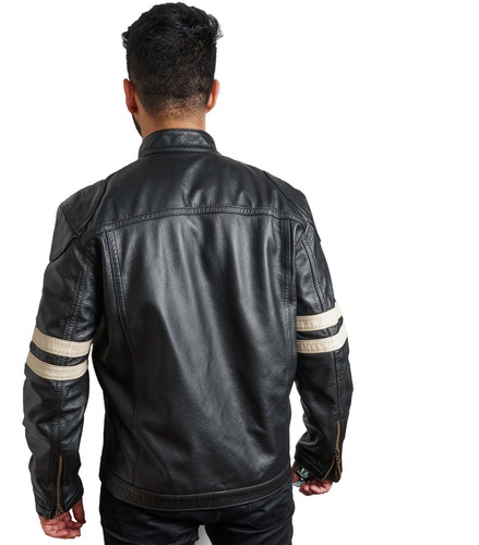 Imagem 3 de 5 de Jaqueta Masculina Ragran Casaco Casual Frio Couro Legítimo