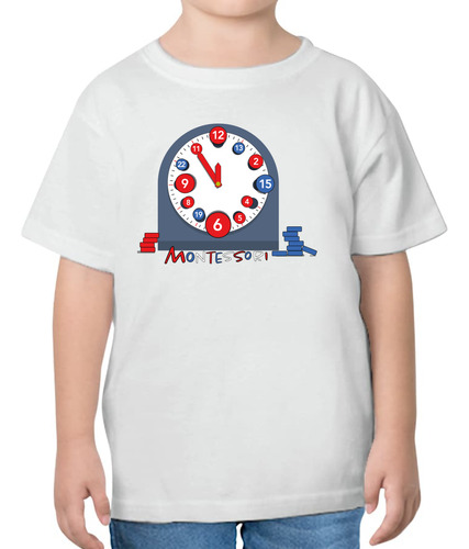 Playera Para Niño Montessori El Reloj