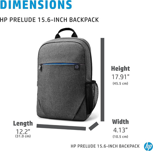 Imagen 4 de 7 de Mochila Hp Prelude 15,6 Pulgadas Color Gris 1e7d6aa /vc
