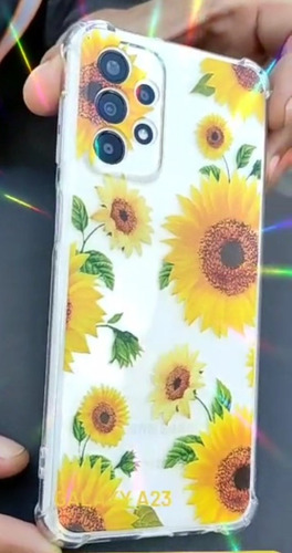 Forros Para Samsung Galaxy A72 Transparente Con Flores
