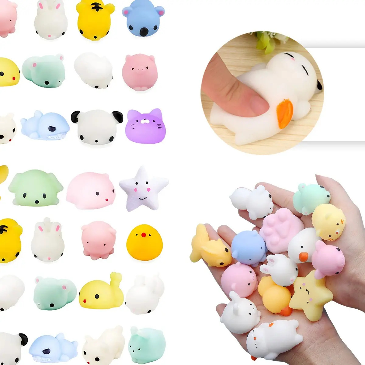 Kit 10 Squishy Mochi Bichinhos De Apertar Antiestresse Brinquedo Sensorial Relaxante Macio Infantil Crianças E Adultos Diversão Criativa Presentes Festa Lembrancinhas Brindes LVC FAMILY