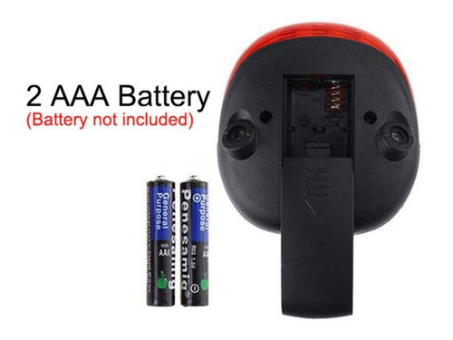 Imagem 8 de 9 de Pisca Pisca Led Vermelho Bike Traseiro 9 Modos + Raio Laser