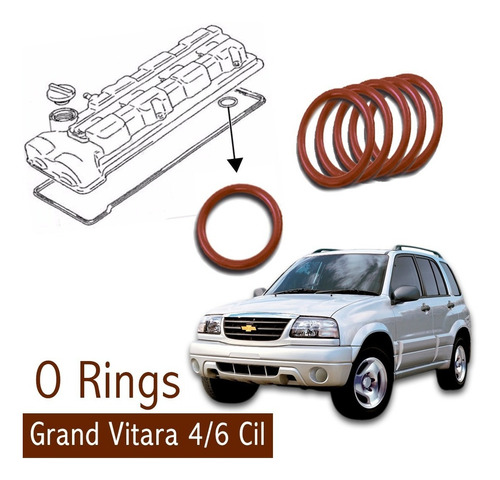 Sellos Orrin Orings Viton Tapa Valvula Grand Vitara Juego(4)