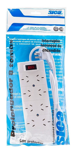 Zapatilla Prolongador Sica Multiple 8 Tomas +1,5 Mts Cable