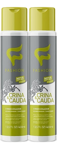 Kit 2x Condicionador Crina E Cauda Fashion Cosméticos 400ml