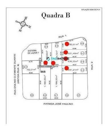 Terreno Para Venda Com 641,21 Metros Quadrados No Jardim De Itapoan Em Paulínia - Sp. - Te0334