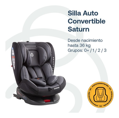 Silla De Auto Saturn Dark Grey