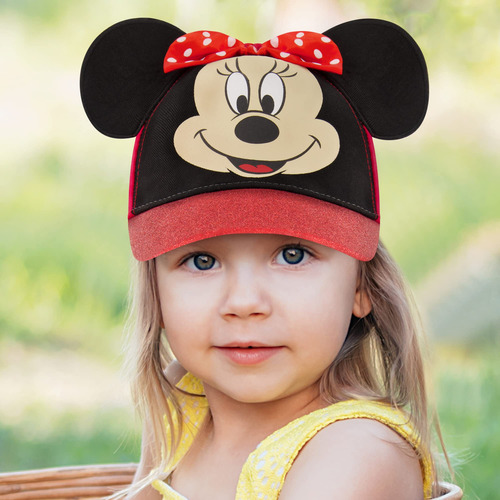 Gorro Con Orejas De Minnie Mouse Gorra De Béisbol Niñas