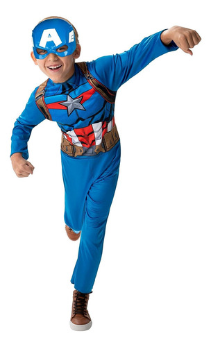 Disfraz Talla S Para Niños Captain America Marvel Con