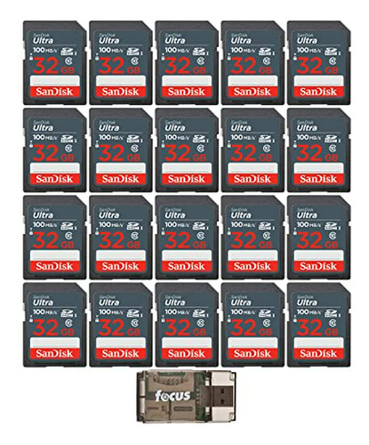 Paquete 20 Tarjetas Memoria Sdhc  32gb + Lector Alta Velocid