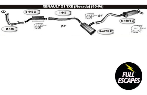 Escape Completo Renault 21 Txe Nevada (90-96) Full Escapes