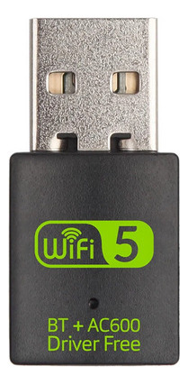 Placa De Red Wifi Usb 600mbps Dual Band + Bluetooth 