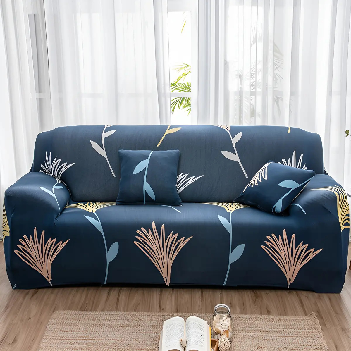 Funda sofá sillon protector cubre elastica 2 plazas lavable color tipo 1 Topfuture tf-185