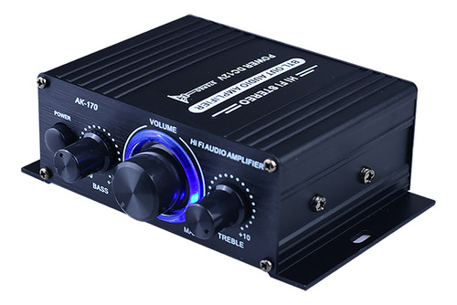 Amplificador De Potência De Áudio Estéreo Ak-170 Mini Hifi 2 Cor 1pcs Potência De Saída Rms 20 W