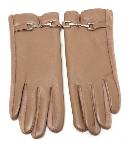 Guantes De Mujer Eco Cuero Herraje Touch Screen Importado