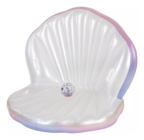 Ostra Gigante Infable Para Albercas Con Pelota De Perla Color Blanco